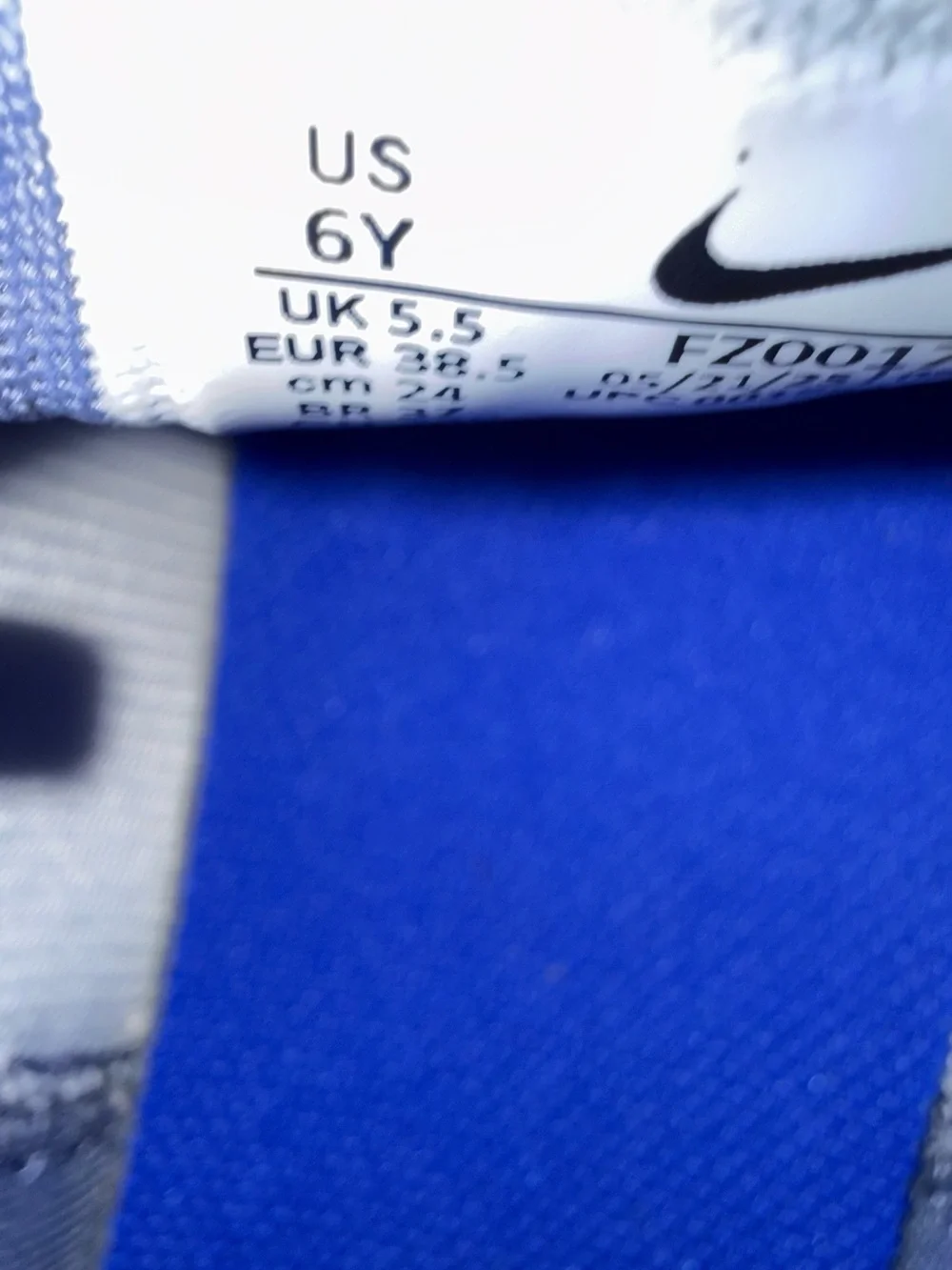 Nike Kids Gray and Blue Sneakers with White Swoosh
